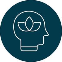 Calm Line Circle Icon Design vector