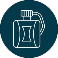 Canteen Line Circle Icon Design vector