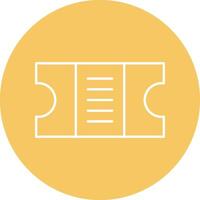 Validating Ticket Line Circle Icon Design vector
