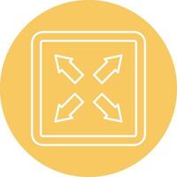 Expand Line Circle Icon Design vector