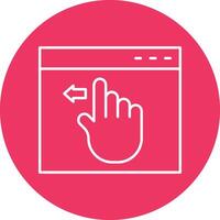 Swipe Line Circle Icon Design vector