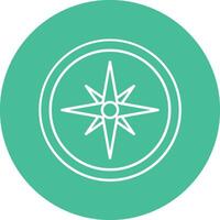 Compass Line Circle Icon Design vector