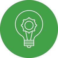 Idea Line Circle Icon Design vector