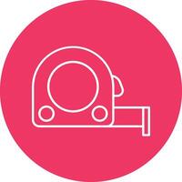 Measure Tape Line Circle Icon Design vector