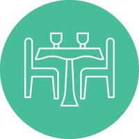 Dinner Table Line icon vector