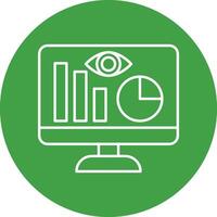 Monitoring Line Circle Icon Design For Personal And Commercial Use. vector