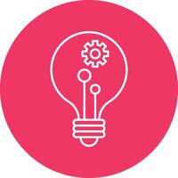 Artificial Light Line Circle Icon Design vector