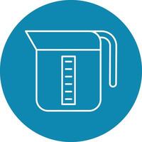 Measuring Cup Line Circle Icon Design vector