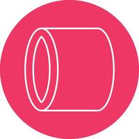 Metal Coil Line Circle Icon Design vector