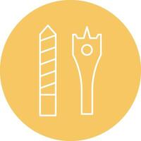 Drill Bit Line Circle Icon Design vector