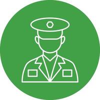 Captain Line Circle Icon Design vector