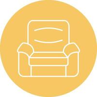 Chair Line Circle Icon Design vector