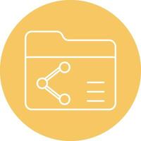 File Sharing Line Circle Icon Design vector