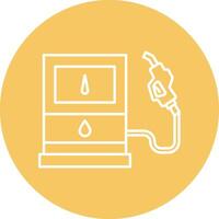Gas Pump Line Circle Icon Design vector