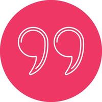 Quotation Line Icon vector