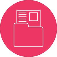 Dossier Line Icon vector