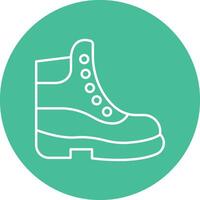 Boot Line Circle Icon Design vector