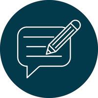 Blog Line Circle Icon Design vector