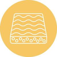 Memory Foam Line Circle Icon Design vector