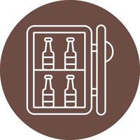Minibar Line Icon vector