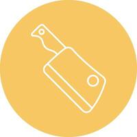 Cleaver Line Circle Icon Design vector