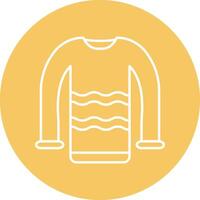 Ugly Sweater Line Circle Icon Design vector