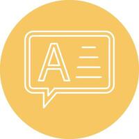 Answer Line Icon vector