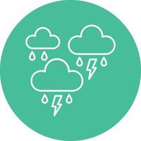 Thunder strom Line Icon vector