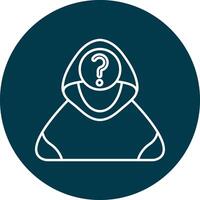 Anonymous Line Circle Icon Design vector