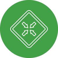 Minimize Line Circle Icon Design vector