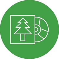 Christmas Carols Line Circle Icon Design vector