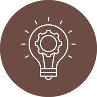 Idea Line Circle Icon Design vector
