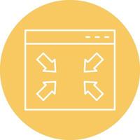 Minimize Line Circle Icon Design vector