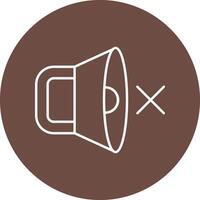 Mute Line Circle Icon Design vector