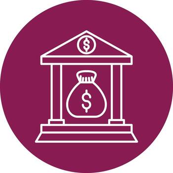 icono de línea de activos fijos vector