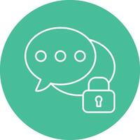 Private Line Icon vector