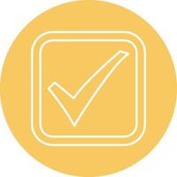 Check Sign Line Icon vector