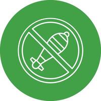 No War Line Circle Icon Design vector