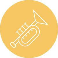 Trumpet Line Circle Icon Design vector