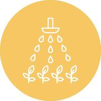 Water Spray Line Circle Icon Design vector
