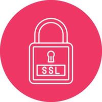 Ssl Line Circle Icon Design vector