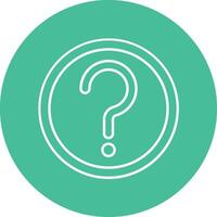 Questions Line Circle Icon Design vector
