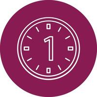 Countdown Line Circle Icon Design vector