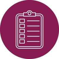 Checklist Line Circle Icon Design vector