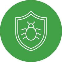 Bug Line Circle Icon Design vector
