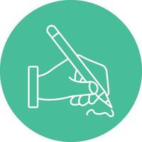 Writing Line Circle Icon Design vector