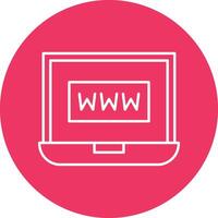 Www Line Icon vector