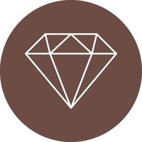 Diamond Line Circle Icon Design vector