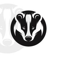 Badger logo on isolated background vector