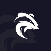 Badger logo on isolated background vector